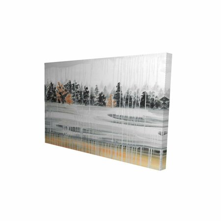 FONDO 20 x 30 in. Winter Fir Landscape-Print on Canvas FO2778823